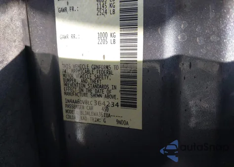 2020 Nissan Maxima Sl Xtronic Cvt from USA, damaged, VIN 1N4AA6DV8LC364234